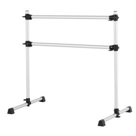 VEVOR Ballet Barre, 4 Ft Aluminum Double Barre Bar for Home, Freestanding Portable Ballet Stretching Dance Bars VEVOR Ballet Barre, 4 Ft Aluminum Double Barre Bar for Home, Freestanding Portable Ballet Stretching Dance Bars